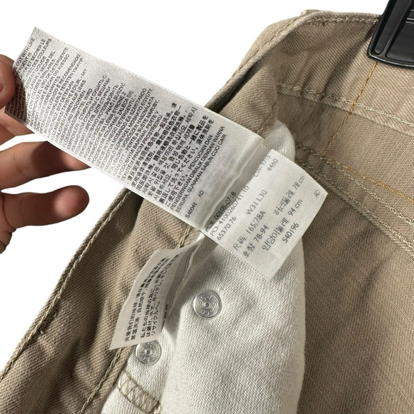 Levi’s Men’s 31x30 Jeans Taupe 505 Regular Fit Denim White Tab Preppy 2015 - Picture 8 of 13